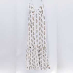 NWT Pampelone Gold Leaf Maxi Dress, size XL